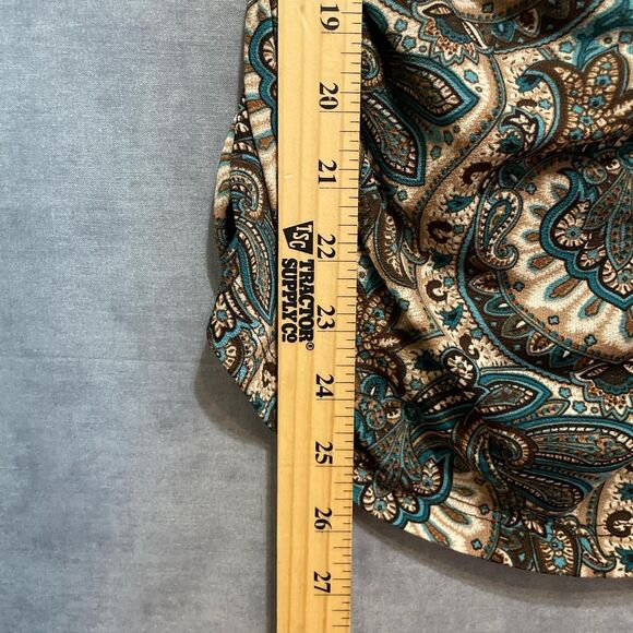 Y2K paisley print short sleeve top - Picture 5 of 8